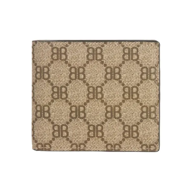 Balenciaga GUCCI Collaboration Canvas Coin Purse Women's Beige-0