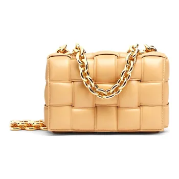 Bottega Veneta Chain Cassette Crossbody Bag Almond