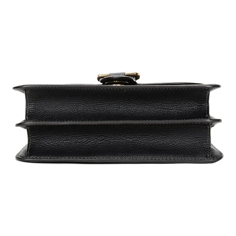 COACH Beat Canvas With Leather Small Square Bag, Shoulder Bag, Crossbody Bag, Handbag Medium Size Women's Black-4