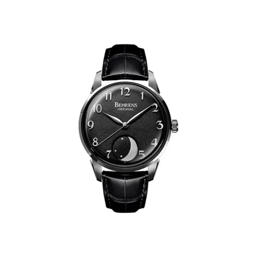 BEHRENS 오토매틱 메커니컬 무브먼트 남녀공용 문 록 컬렉션 중국 시계 42MM 블랙