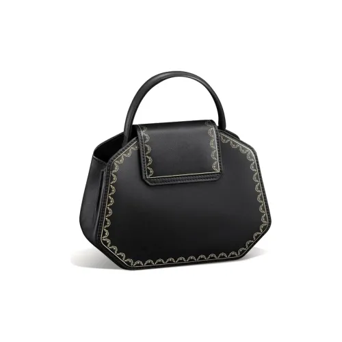 CARTIER GUIRLANDE Calfskin Handbag Shoulder Bag Crossbody Bag Mini Women's Black