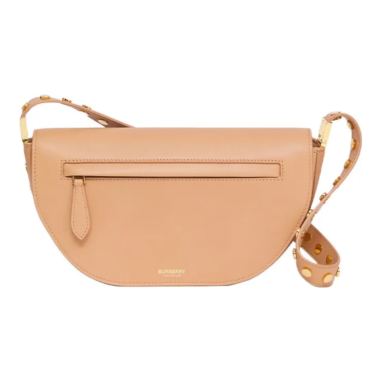 Burberry Olympia Leather Shoulder Bag Crossbody Bag Handbag Small Size Women's Light Brown-1