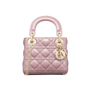 DIOR Lady Dior Sheepskin Dior Bag Shoulder Bag Crossbody Bag Handbag Mini Women's Lotus Pink/Candy Color