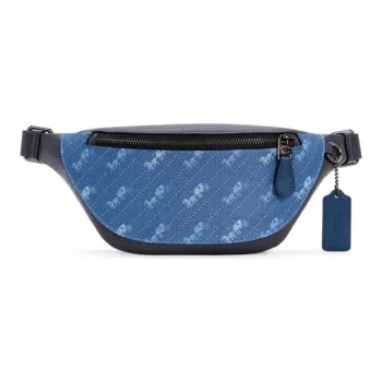 COACH Warren Leather Shoulder Bag Crossbody Bag Sling Bag Fanny Pack Mini Men's Blue