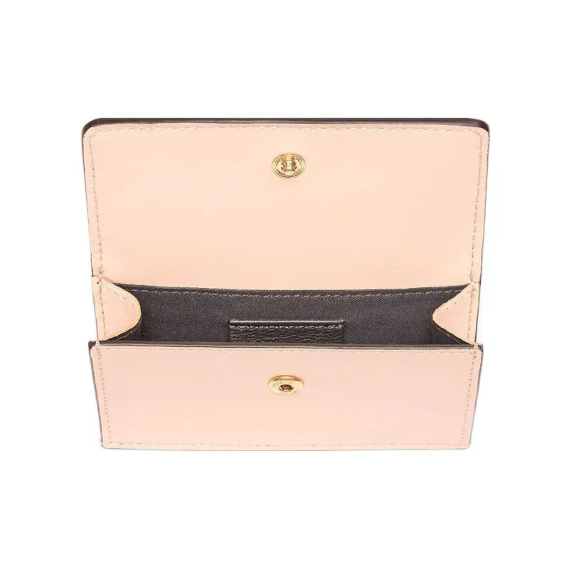 FENDI Calfskin Card Holder, Wallet Women's Light Pink Red-6