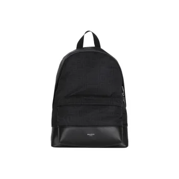 BALMAIN Cow Leather Backpack Men's Black