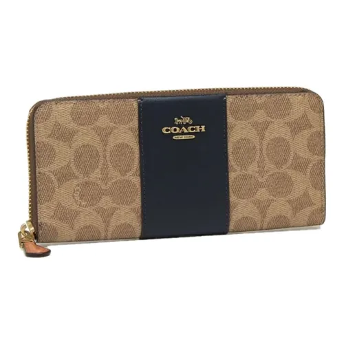 COACH Accordion Zip Canvas Card Holder Wallet Regular Women's
