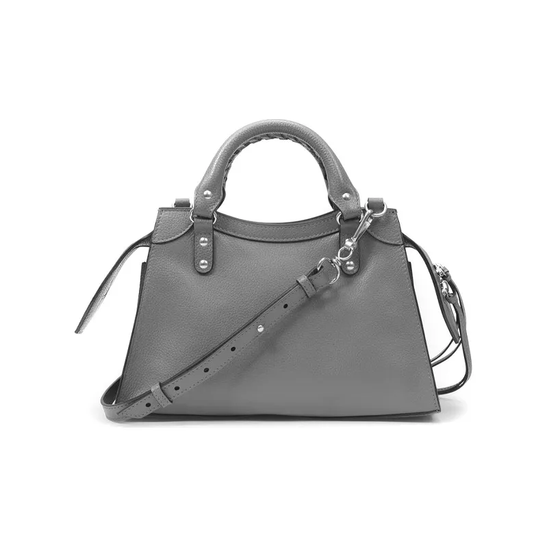 Balenciaga Neo Cagole City Cow Leather Shoulder Bags Handbags Extra Small Women's Gray-4