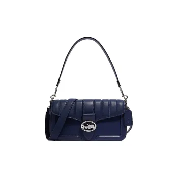 COACH Georgie Leather Shoulder Bag Crossbody Bag Handbag Shoulder Bag Women's Cobalt Blue