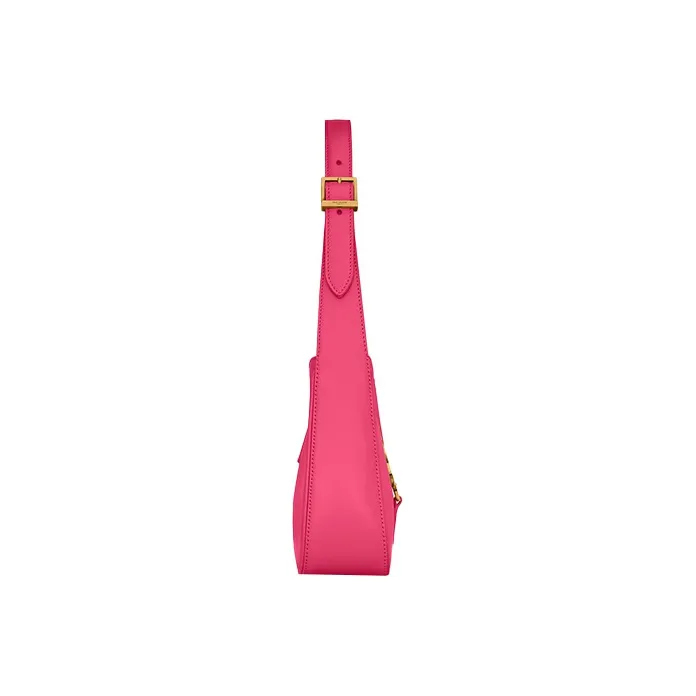 SAINT LAURENT LE5A7 Smooth Cow Leather Hobo Bag, Shoulder Bag, Handbag Women's Bubble Gum Pink Purple-2