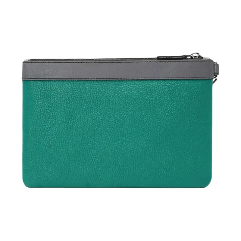 MICHAEL KORS Leather Toiletry Bag, Wallet, Clutch Small Size Men's Green-1