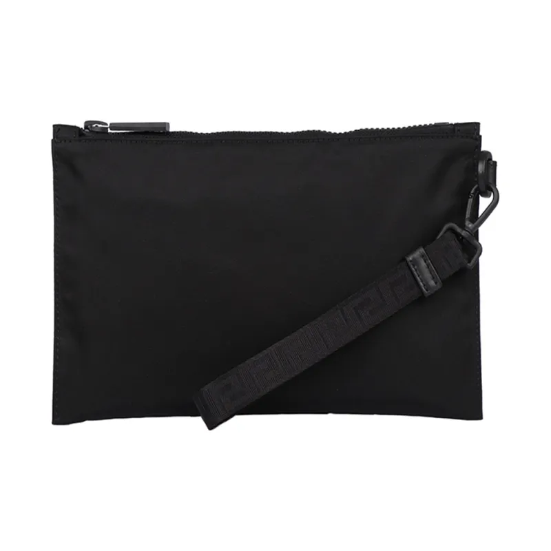 VERSACE Nylon Clutch Tubas Men's Black-1