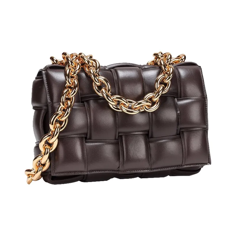 Bottega Veneta Chain Cassette Padded Intreccio Shoulder Bag Fondant-1