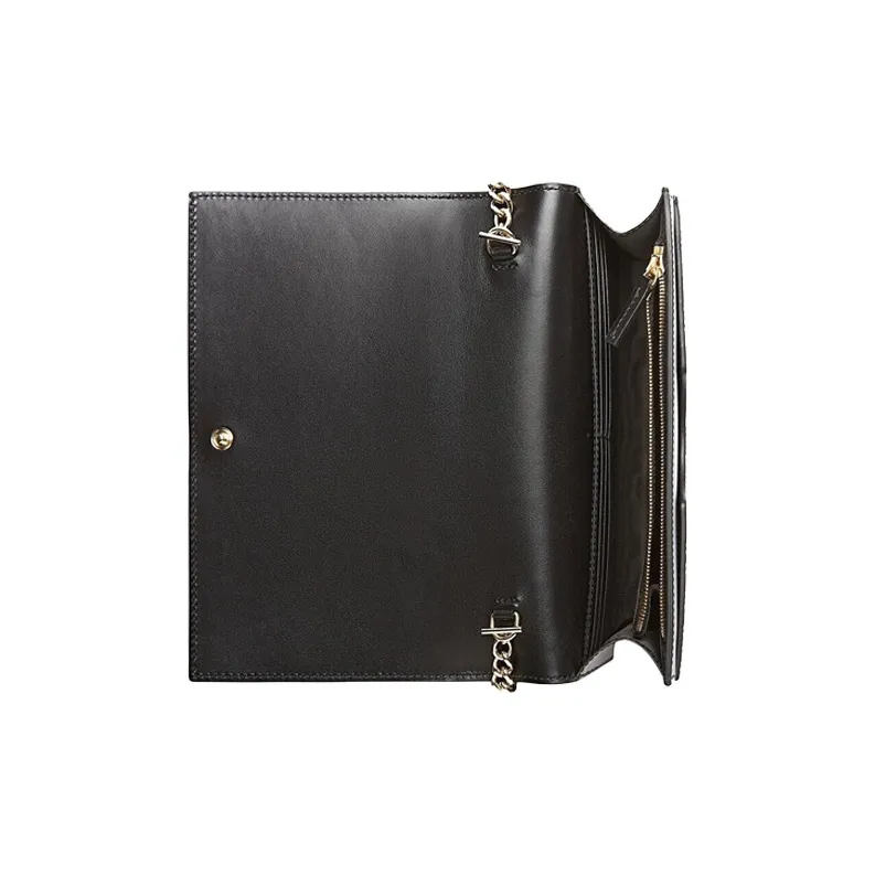 GUCCI Leather Wallet Shoulder Bag Crossbody Bag Regular Women's Black-4