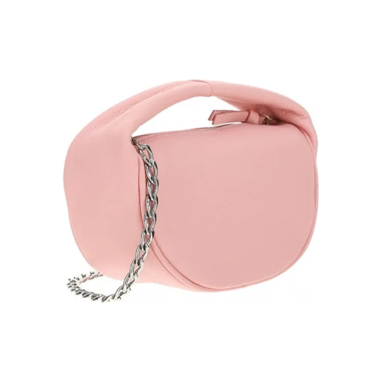 By Far Baby Cush Cow Leather Handbag Shoulder Bag Crossbody Bag Small Size Women's Pink-2
