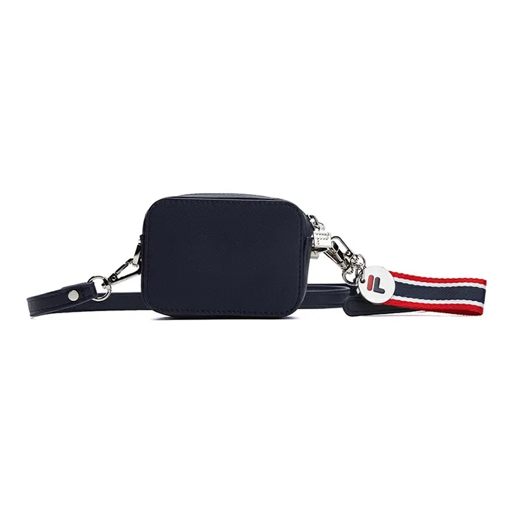FILA Polyurethane Chain Bag, Crossbody Bag, Shoulder Bag, Handbag Regular Women's Navy Blue-2