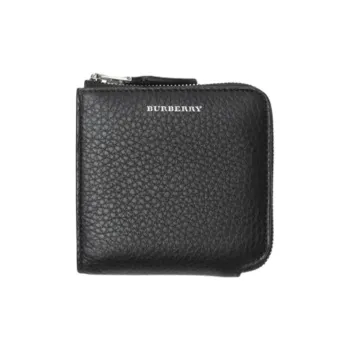 Burberry Cow Leather Coin Purse Regular Unisex Black