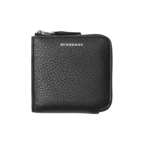 Burberry Cow Leather Coin Purse Regular Unisex Black