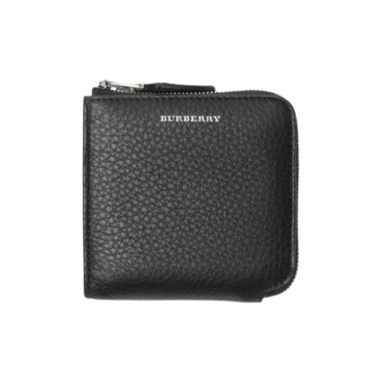 Burberry Cow Leather Coin Purse Regular Unisex Black-0