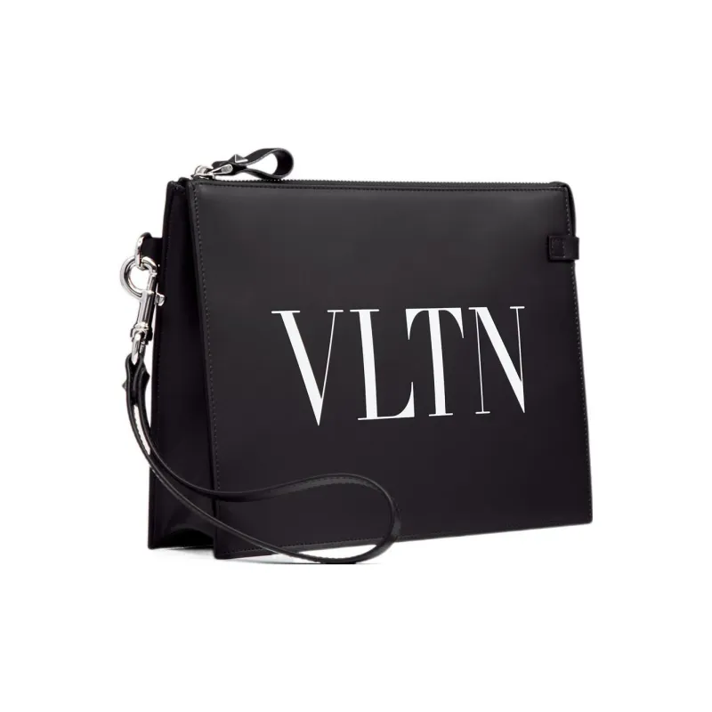Valentino GARAVANIVLTN Cow Leather Clutch Men's Black-1