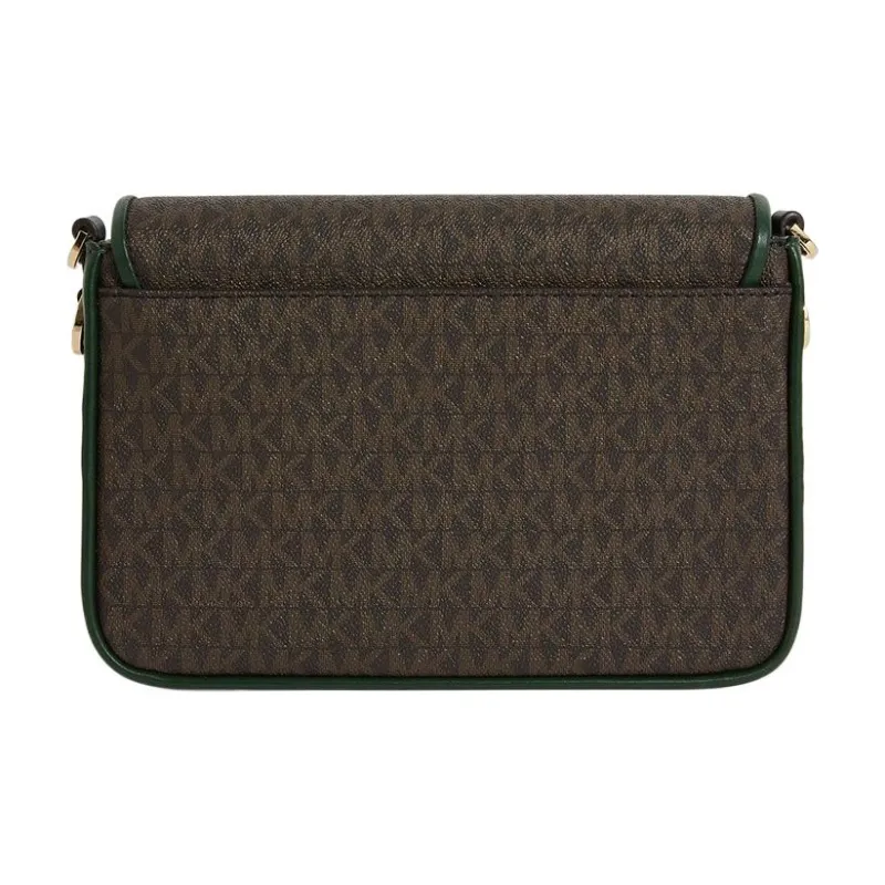 MICHAEL KORS Bradshaw Polyester Crossbody Bag Women's Dark Brown & Green-3