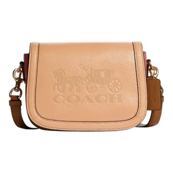 COACH Saddle Refined Pebbled Leather Saddle Bag Shoulder Bag Crossbody Bag Small Size Women's Gold/Faded Blush Pink