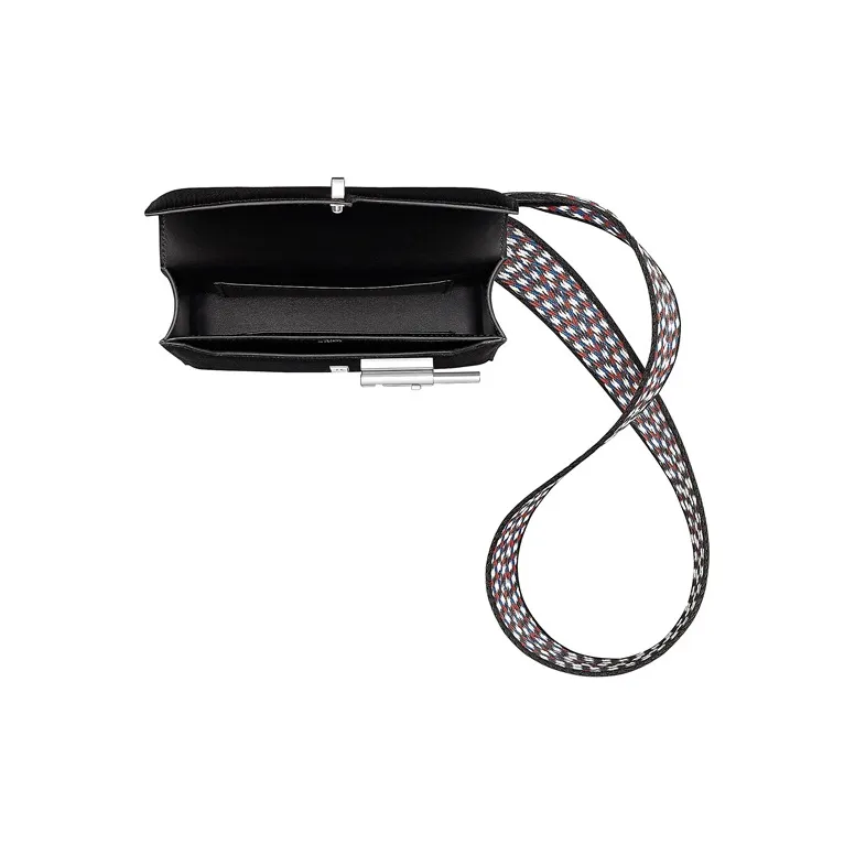 HERMES Verrou Mysore Goat Skin Gun Bag Shoulder Bag Crossbody Bag Mini Women's Black-2