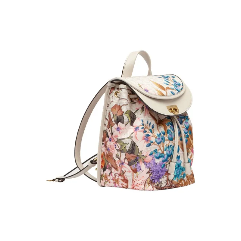 FERRAGAMO Eco Friendly Nylon Fabric Backpack Women's Bone/Beige-1