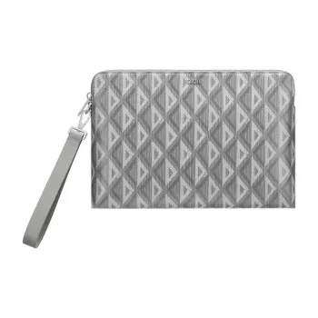 DIOR Canvas With Leather Clutches Handbags Regular Men's Gray