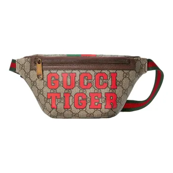 GUCCI Canvas Sling Bag Fanny Pack Regular Men's Ebony/Brown