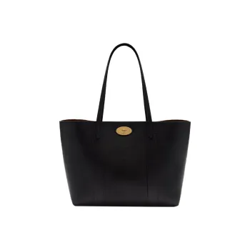 Mulberry Bayswater Marble Pattern Leather Tote Bag, Shopping Bag, Handbag Women's Black