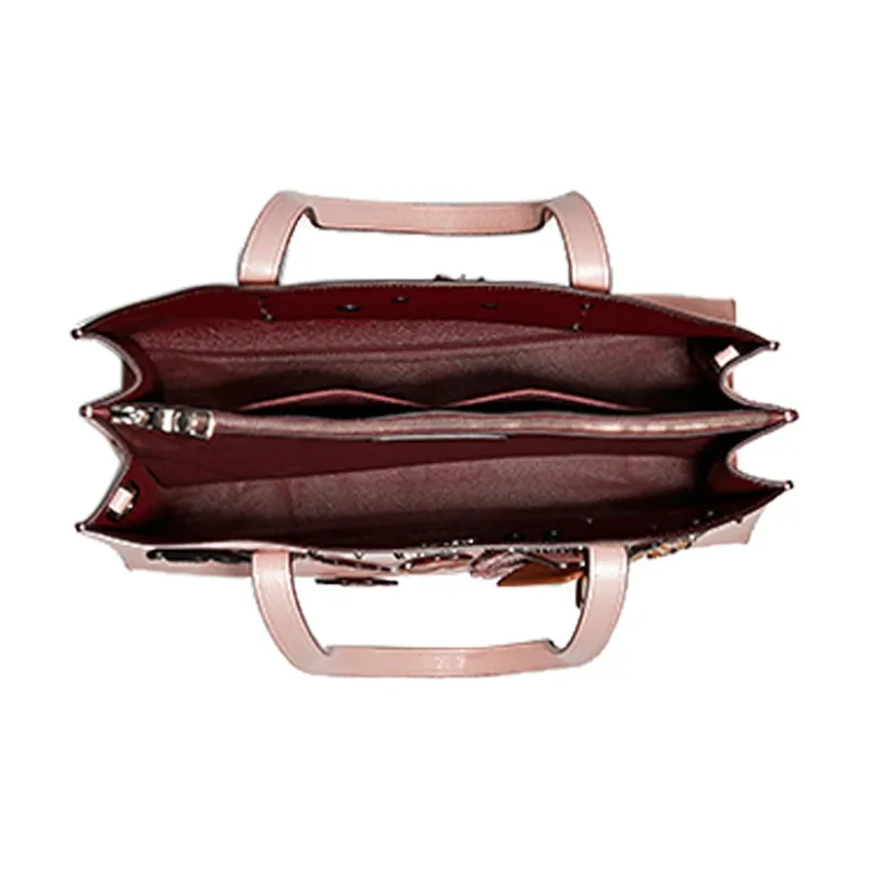 COACH Charlie Pebbled Leather Large Capacity Handbag Crossbody Bag Shoulder Bag, Crossbody Bag Tote Tubas Women's Pink-2