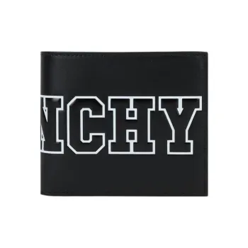 GIVENCHY Matte Smooth Cow Leather Wallet Card Holder Wallet Men's Black