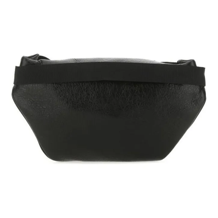 Balenciaga Leather Fanny Pack Men's Black-3