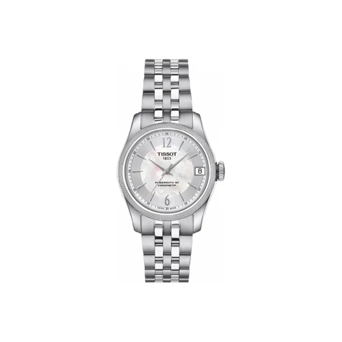 TISSOT Treasure Ring Series Mechanical Movement Women's Watch 32mm White Dial Stainless Steel Case Steel Strap-0