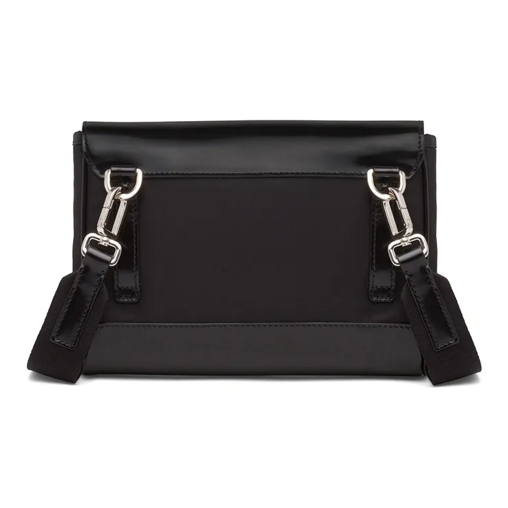 PRADA Recycled Nylon Messenger Bag Crossbody Bag Shoulder Bag Cell Phone Pouch Men's Black-2