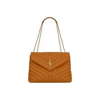 SAINT LAURENT Calfskin Chain Shoulder Bag Crossbody Bag Women's Cork Color