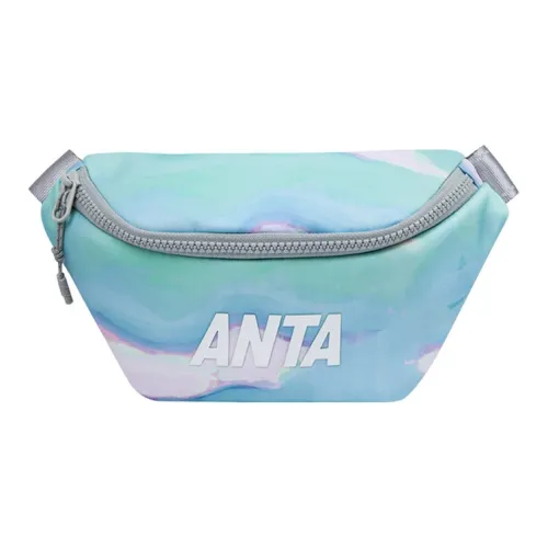 Anta Fabric Cell Phone Pouch Crossbody Fanny Pack Regular Unisex Light Blue