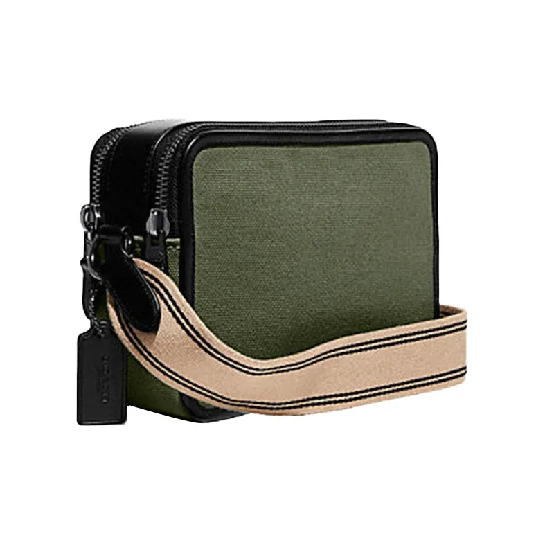 COACH Charter Cow Leather Crossbody Bags Shoulder Bags Women's Green & Ecru-1