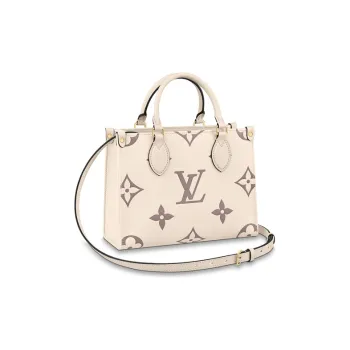 LOUIS VUITTON Onthego Pm Creme/Bois De Rose