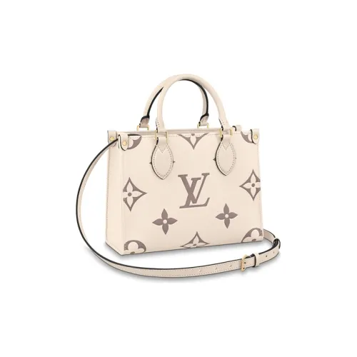 LOUIS VUITTON Onthego PM Creme/Bois De Rose