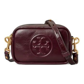 TORY BURCH PerryBOMBÉ Leather Shoulder Bag Crossbody Bag Mini Women's Burgundy