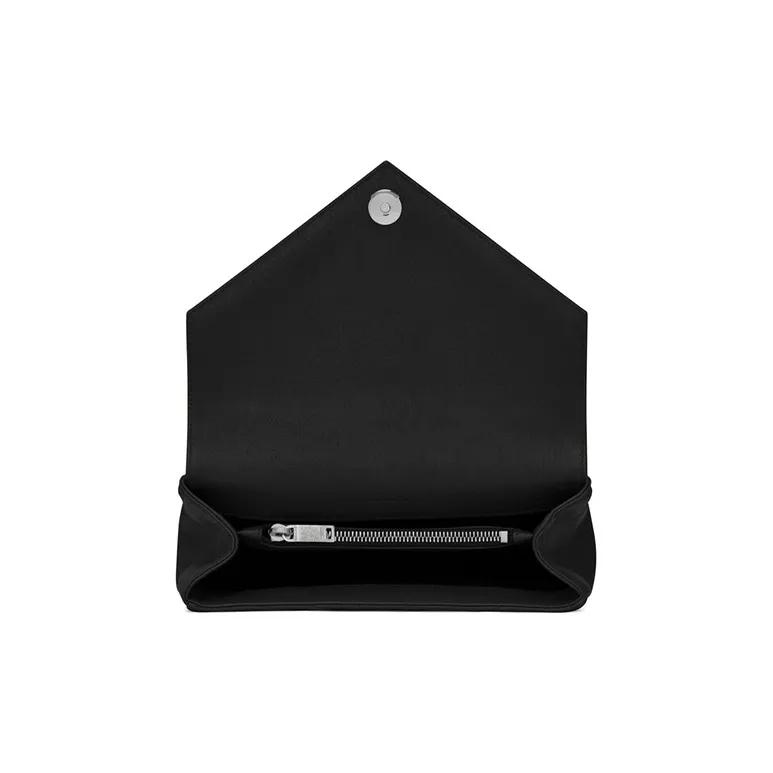 SAINT LAURENT Sheepskin Handbag, Shoulder Bag, Crossbody Bag Medium Size Women's Black-5