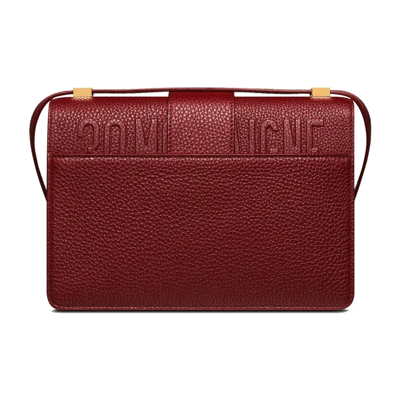 DIOR 30 Montaigne Collection Grained Calfskin Handbag, Shoulder Bag, Crossbody Bag Women's Brick Red-3