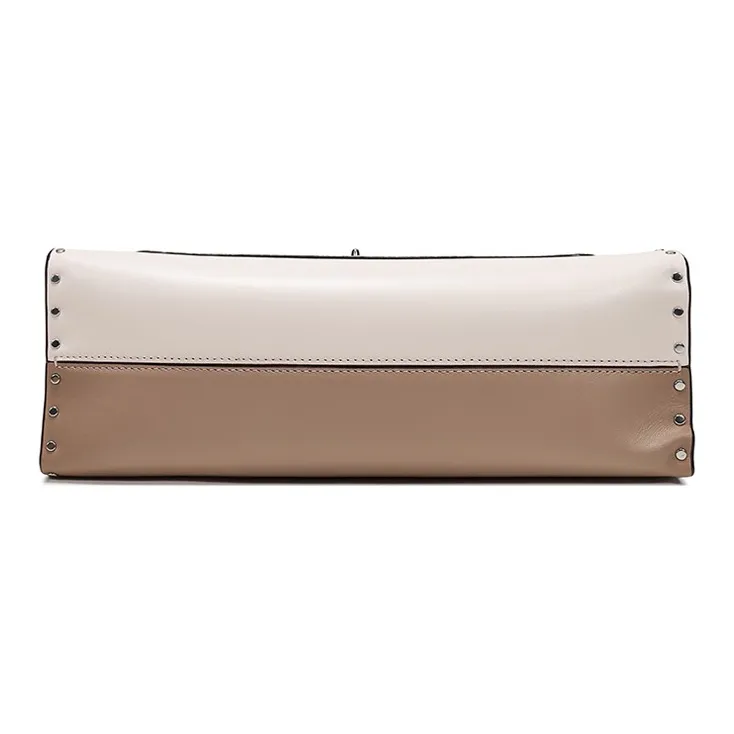 COACH Parker Coated Canvas With Leather Chain Bag, Handbag, Shoulder Bag, Crossbody Bag Women's Light Brown With Sand-4