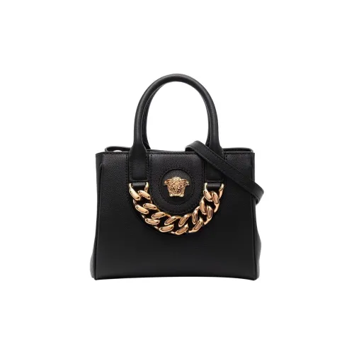 VERSACE Calfskin Neoprene Bag Shopping Bag Handbag Shoulder Bag Crossbody Bag Women's Black