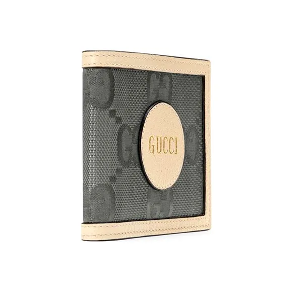 GUCCI Off The Grid Leather Nylon Hybrid Wallet Men's Dark Gray-1