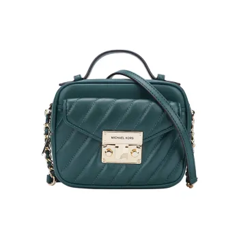 MICHAEL KORS Rose Leather Camera Bag, Handbag, Shoulder Bag, Crossbody Bag Trumpets Women's Jasper