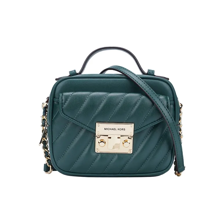 MICHAEL KORS Rose Leather Camera Bag, Handbag, Shoulder Bag, Crossbody Bag Trumpets Women's Jasper-0