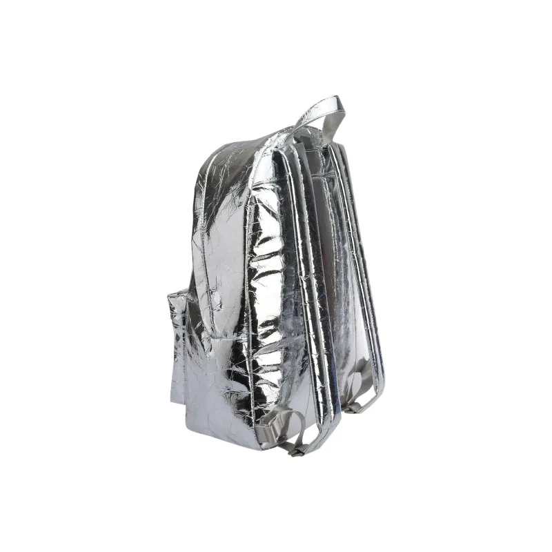 LiNing Synthetic Leather Backpack Unisex Silver-2
